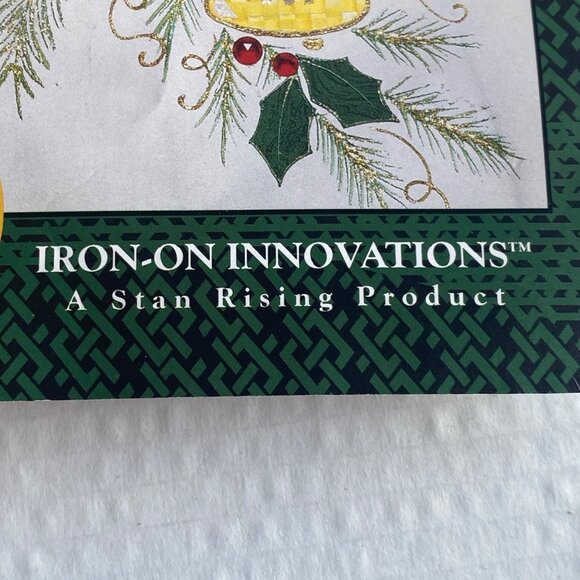 Vtg 1996 Christmas Ornaments Iron-On Innovations Applique Ribbon Weave Wear NEW - Picture 2 of 10